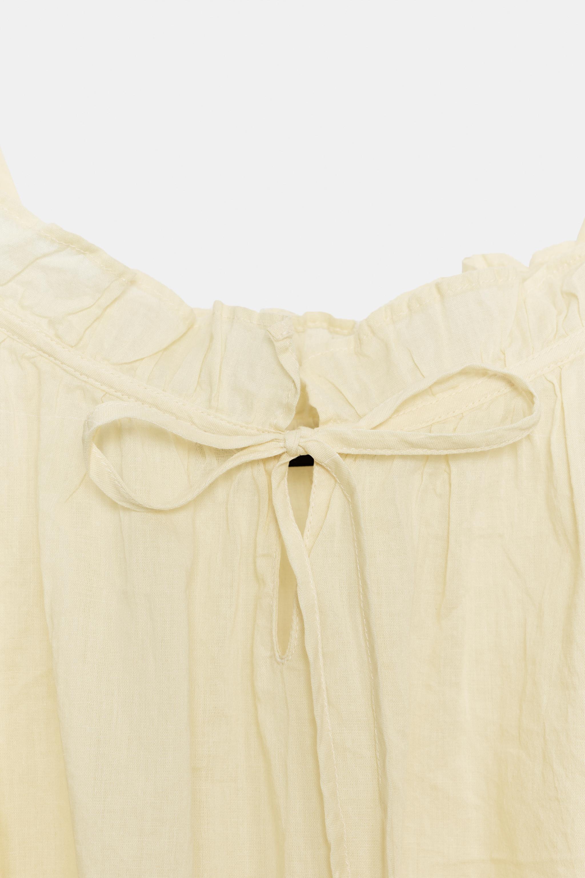 WASHED TIE-STRAP TOP
